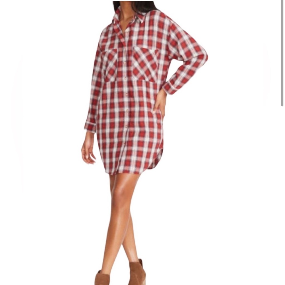BB Dakota x Steve Madden Plaid Shirt Dress
